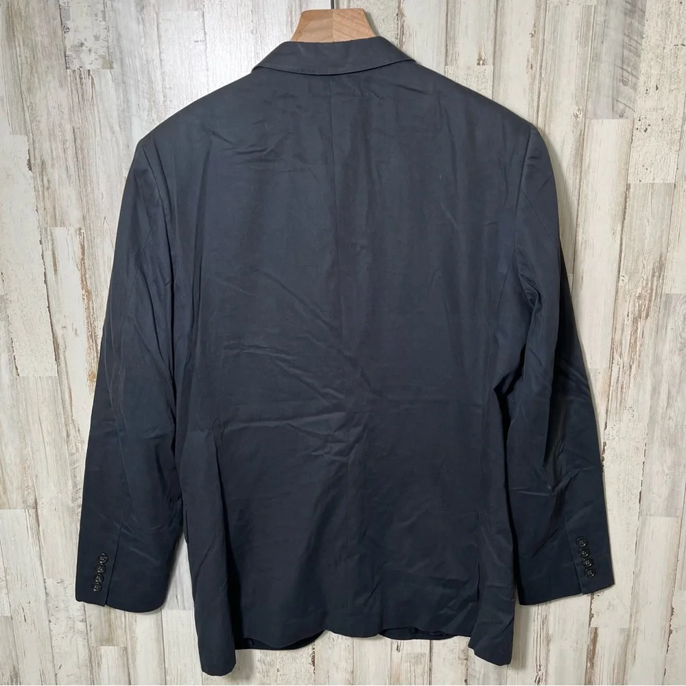 J.Crew Ludlow Larusmiani Mens 40R Navy Blue Two Button Blazer Jacket‎ Cotton